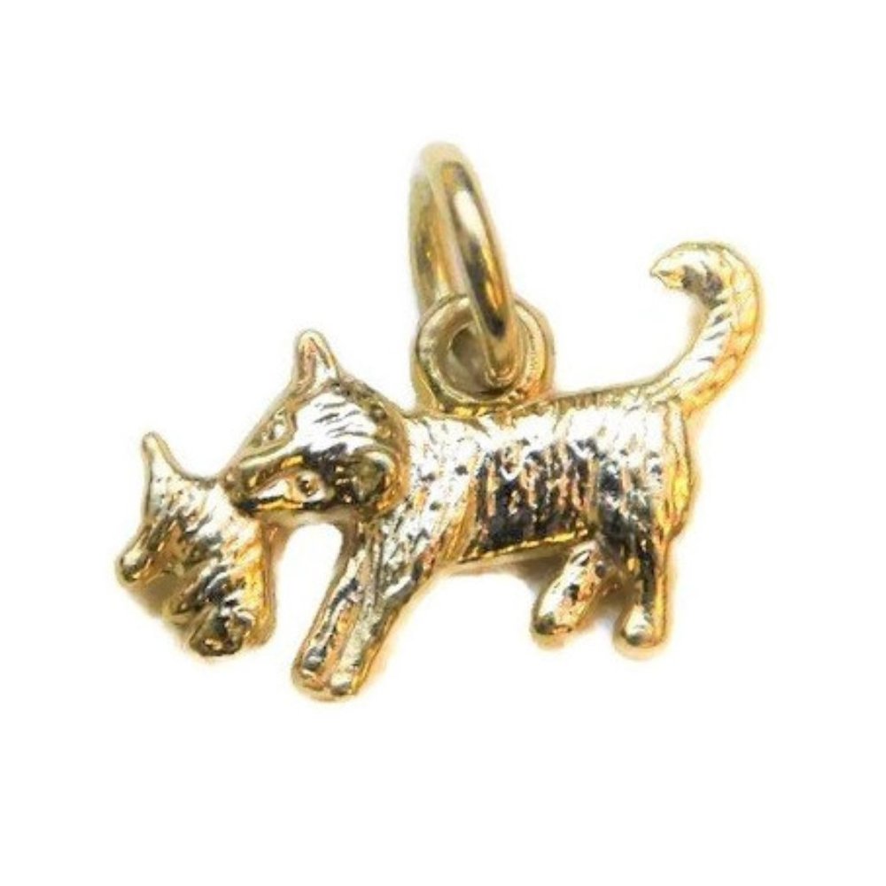 Mother and Kitten Charm Pendant 14k Yellow Gold - Picture 1 of 4